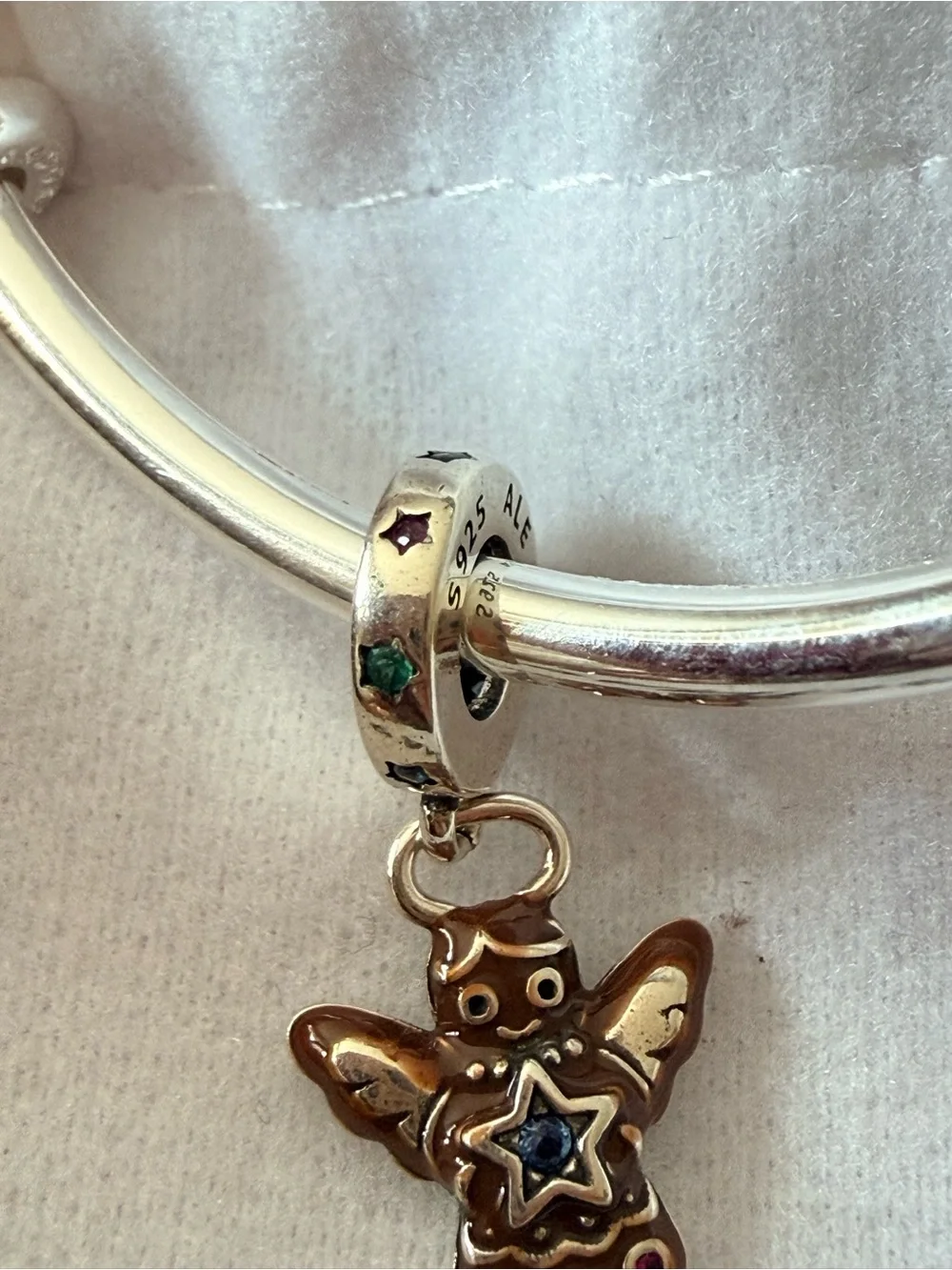 Pandora Gingerbread Angel Dangle Charm